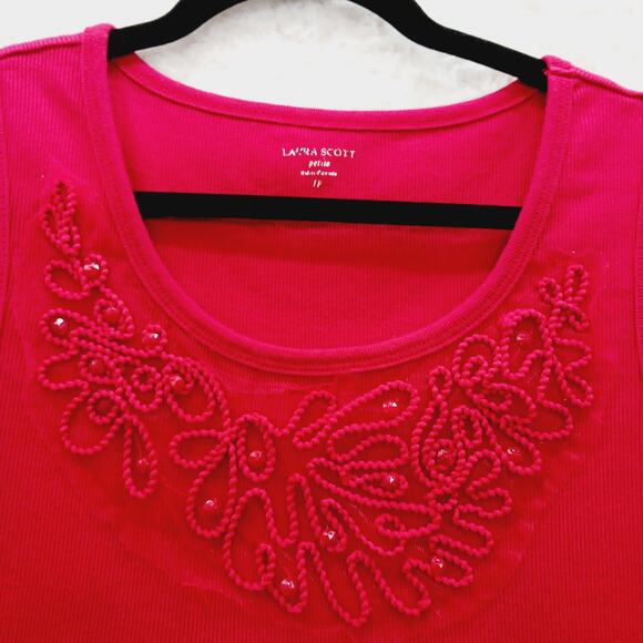 Blouse Size P Christmas Red Overlay Whimsycore Going-Out Top Maximalist Resort - Picture 1 of 10